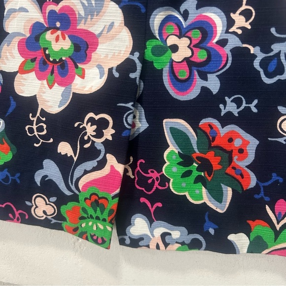 Boden Navy Floral Pencil Skirt Size 8R - Picture 4 of 6